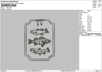 Fishes Embroidery File 6 sizes