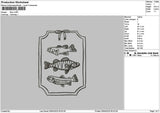 Fishes Embroidery File 6 sizes