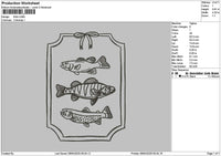 Fishes Embroidery File 6 sizes
