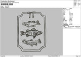 Fishes Embroidery File 6 sizes