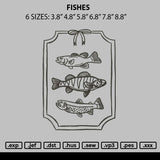 Fishes Embroidery File 6 sizes