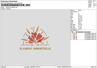 Flamingtext01 Embroidery File 6 sizes