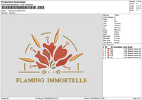 Flamingtext01 Embroidery File 6 sizes