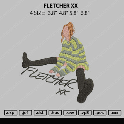 Fletcher XX Embroidery File 4 size