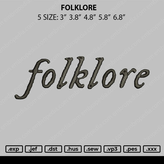 Folklore Embroidery File 4 size