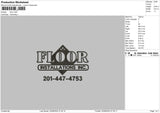 Floortext 1908 Embroidery File 6 sizes