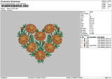 Flowers 2410a Embroidery File 6 sizes