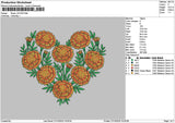 Flowers 2410a Embroidery File 6 sizes