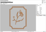 Flower Frame Embroidery Machine Design File 6 sizes