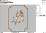 Flower Frame Embroidery Machine Design File 6 sizes