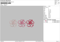 Flowers 0805 Embroidery File 6 sizes