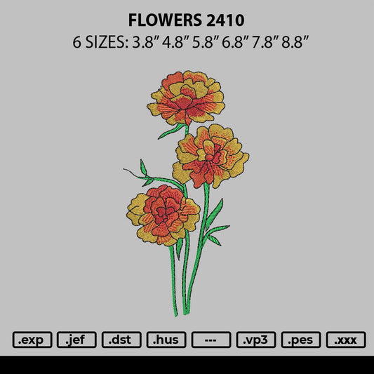 Flowers 2410 Embroidery File 6 sizes