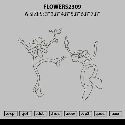 Flowers 2209 Embroidery File 6 sizes