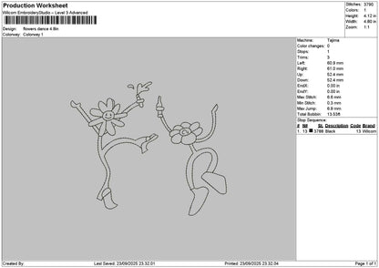 Flowers 2209 Embroidery File 6 sizes