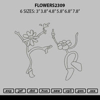 Flowers 2209 Embroidery File 6 sizes
