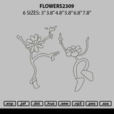 Flowers 2209 Embroidery File 6 sizes