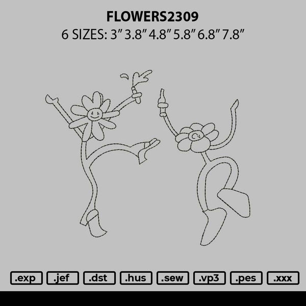 Flowers 2209 Embroidery File 6 sizes