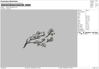 Flower Silhouette Embroidery File 4 size