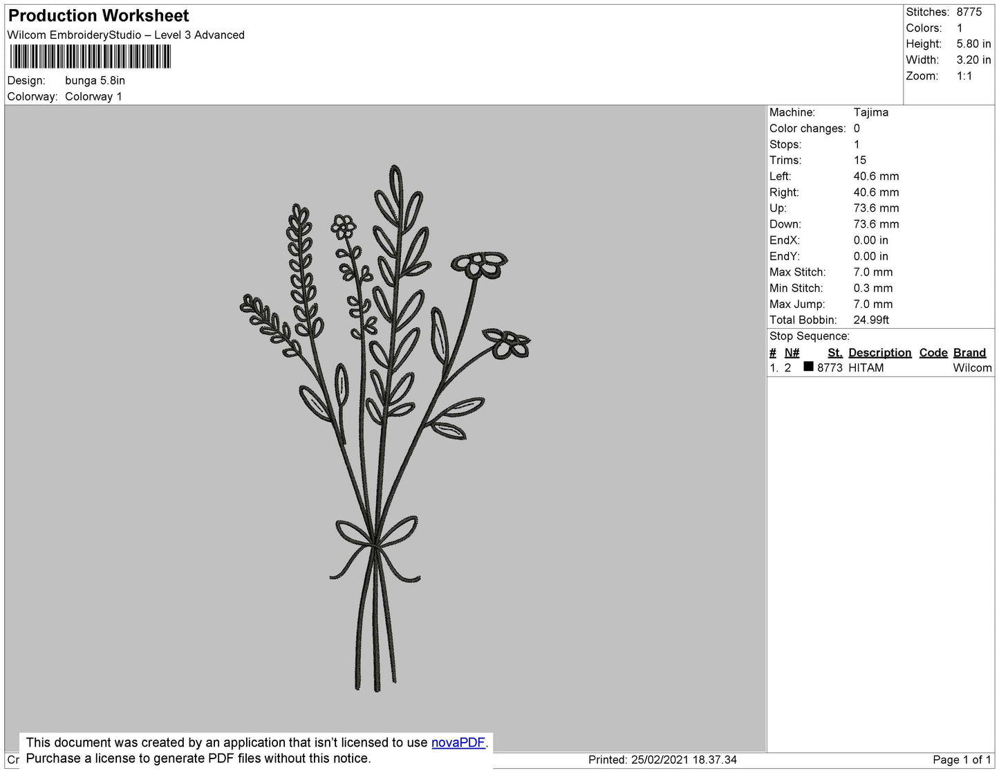 Flower Embroidery File 4 size