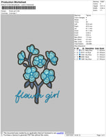 Flower Girl Embroidery File 4 size