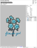 Flower Girl Embroidery File 4 size