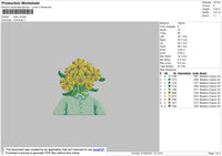 Flower Head Embroidery File 4 size