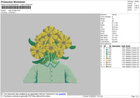 Flower Head Embroidery File 4 size
