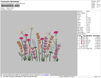 Flowers Embroidery File 4 size