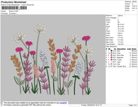 Flowers Embroidery File 4 size