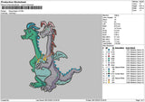 Dragons V3 Embroidery File 6 sizes