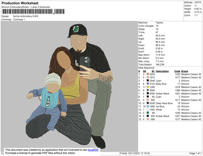 Family Embro Embroidery File 4 size