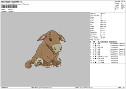 Foo Foo Embroidery File 4 size
