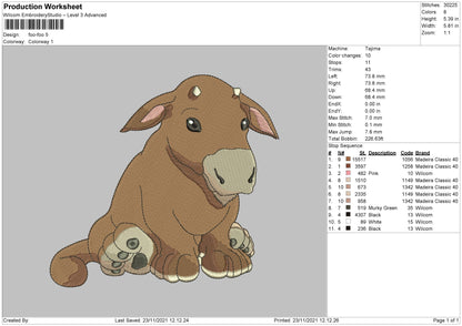 Foo Foo Embroidery File 4 size