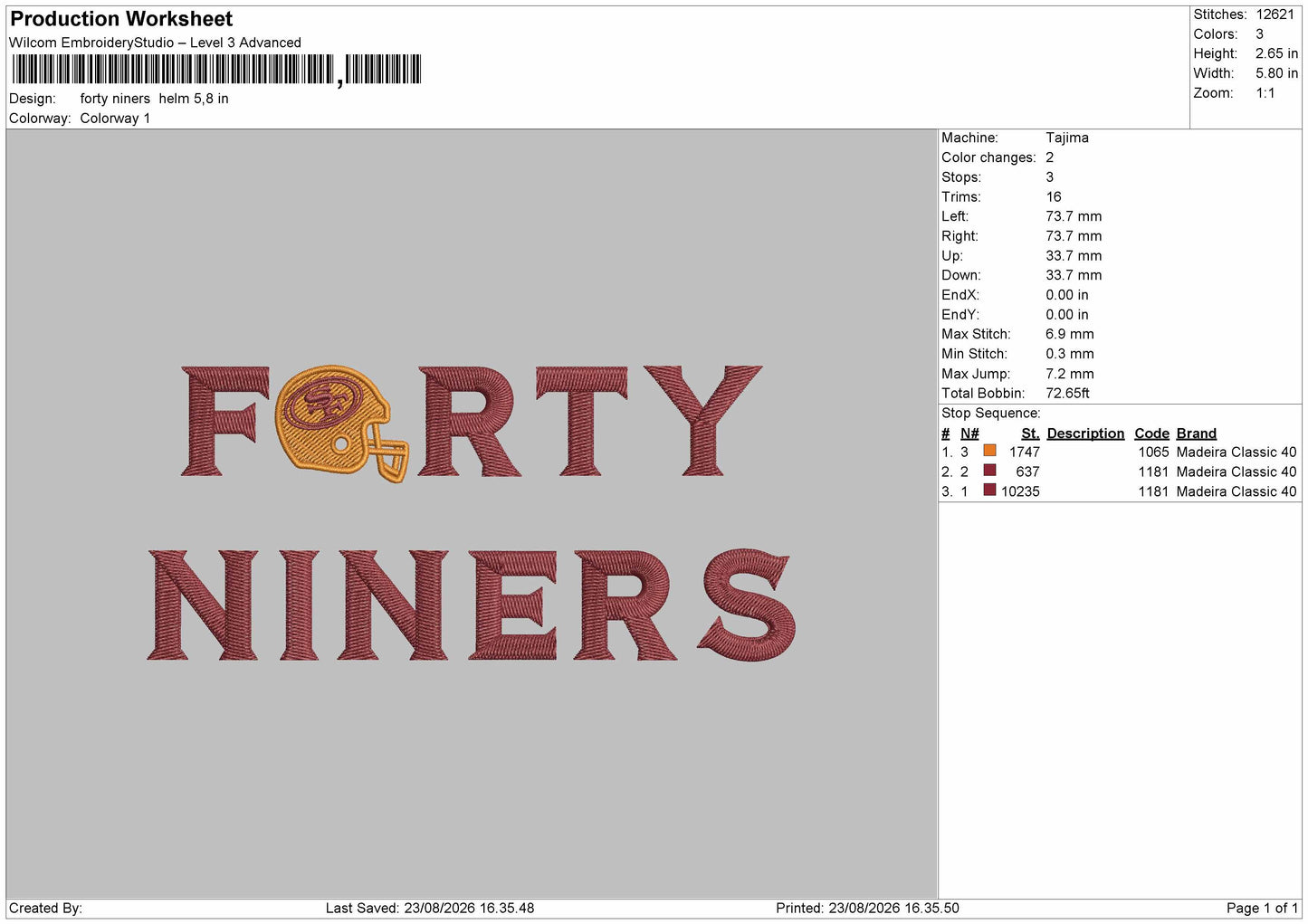 Forty Text Embroidery Machine Design File 6 sizes