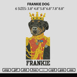 Frankie Dog Embroidery File 6 sizes