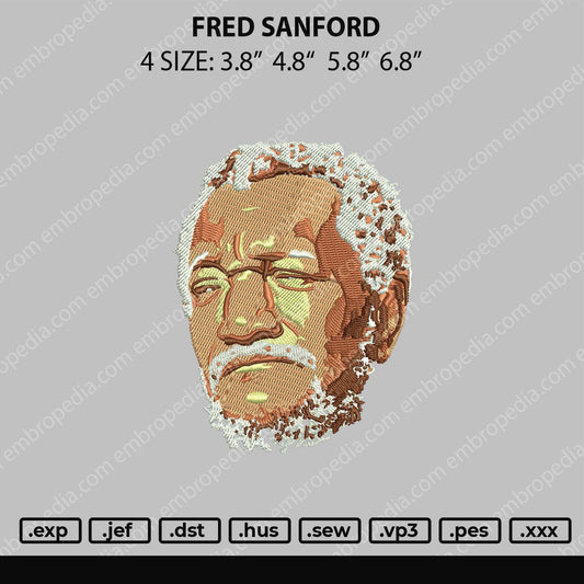 Fred Sanford Embroidery File 4 size