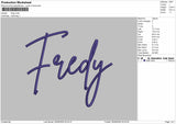 Fredytext Embroidery Machine Design File 6 sizes