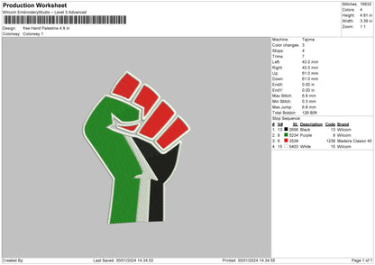 Free Hand Embroidery File 6 sizes