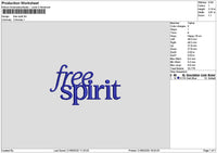 Spirit Text 01 Embroidery File 6 sizes