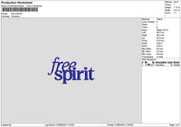 Spirit Text 01 Embroidery File 6 sizes
