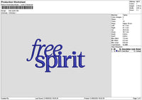Spirit Text 01 Embroidery File 6 sizes