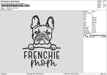 Frenchietext V2 Embroidery File 6 sizes