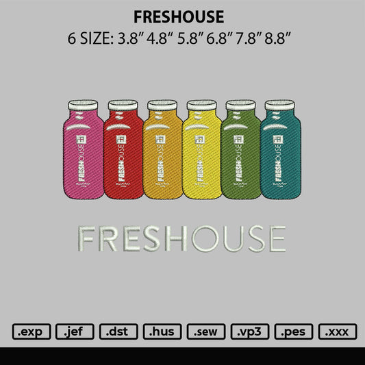 Freshouse Embroidery File 6 sizes