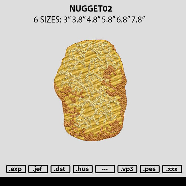 Nugget02 Embroidery File 6 sizes