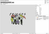 Friends Photoflat Embroidery File 6 sizes