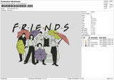 Friends Photoflat Embroidery File 6 sizes