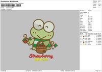 Frogberry Embroidery File 6 sizes