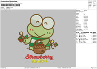 Frogberry Embroidery File 6 sizes