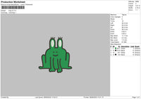 Frog V2 Embroidery File 6 sizes