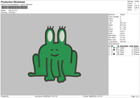 Frog V2 Embroidery File 6 sizes